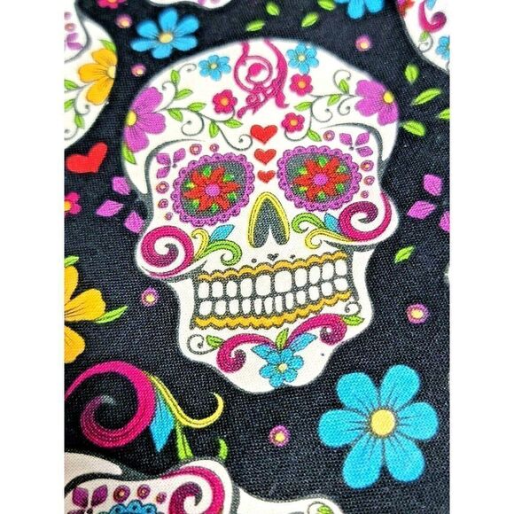 Crossbody Bag‎ Steampunk Colorful Skulls Mardi Gras Small 8 x 6 Single Pocket - Picture 9 of 10